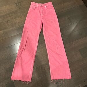 pink zara jeans